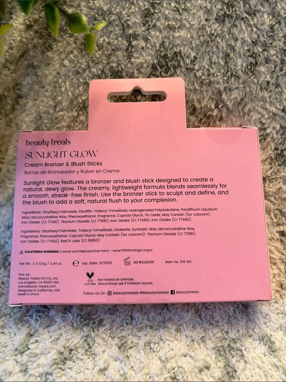 Beauty Treats Summer Sunlight Glow Cream Blush & Bronzer Set NWT 2x.44oz
